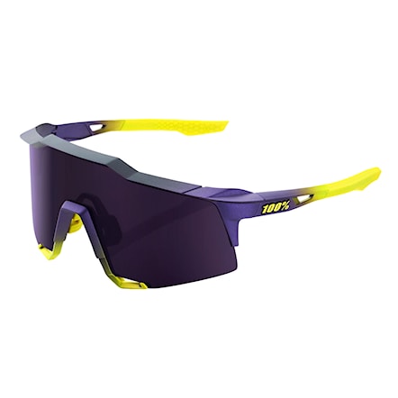 Okulary rowerowe 100% Speedcraft matte metallic digital brights | dark purple 2022 - 1