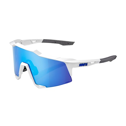 Bike Sunglasses and Goggles 100% Speedcraft matte white | hiper blue multilayer mirror 2020 - 1