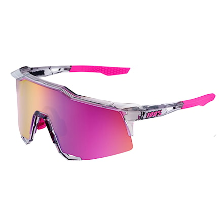 Bike Eyewear 100% Speedcraft polished translucent grey | purple multilayer mirror 2024 - 1