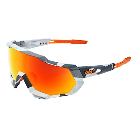 Bike brýle 100% Speedtrap soft tact grey camo | hiper red multi mirror 2022 - 1