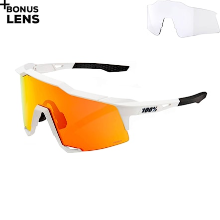 Bike Sunglasses and Goggles 100% Speedcraft soft tact off white | hiper red multi 2021 - 1