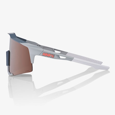 Okulary rowerowe 100% Speedcraft soft tact stone grey | hiper crimson silver mirror 2024 - 3