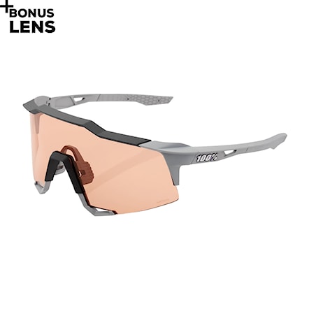 Bike Sunglasses and Goggles 100% Speedcraft soft tact stone grey | hiper coral 2021 - 1