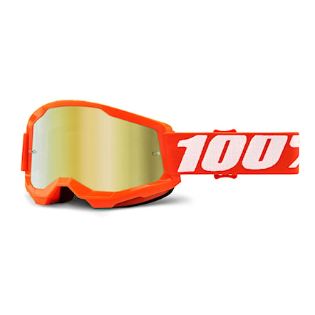 Bike Sunglasses and Goggles 100% Strata 2 orange | mirror gold 2022 - 1