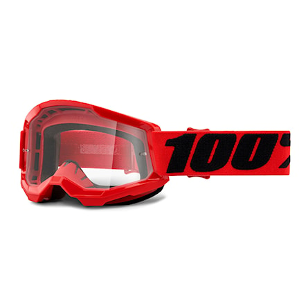 Okulary rowerowe 100% Strata 2 Youth red | clear 2022 - 1