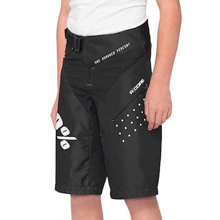 Bike kraťasy 100% Youth R-Core Shorts black 2020 - 1