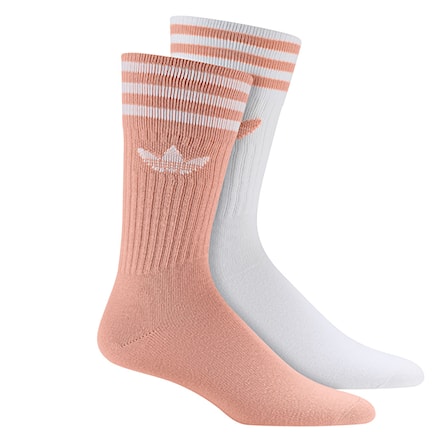 Socks Adidas Solid Crew dust pink/white 2019 - 1