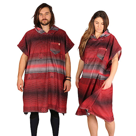 Poncho After Stripes red - 1