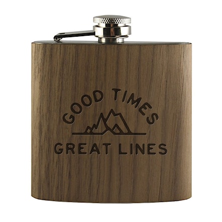 Hip Flask Arbor Good Times Great Lines walnut - 1