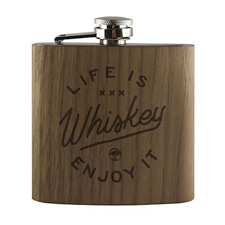 Hip Flask Arbor Life Is Whiskey walnut - 1