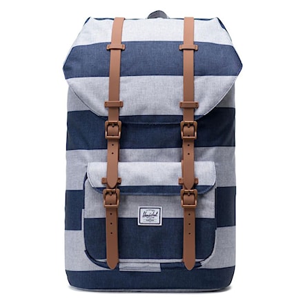 Backpack Herschel Little America border stripe/saddle brown 2019 - 1