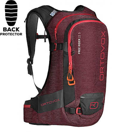 Backpack ORTOVOX Free Rider 22 S dark blood blend 2021 - 1