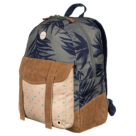 Backpack Roxy Melrose indo floral combo dusty olive 2015 - 1