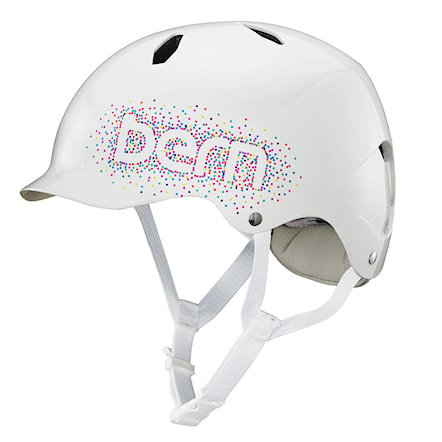 Prilba na bicykel Bern Bandita gloss white confetti logo 2018 - 1