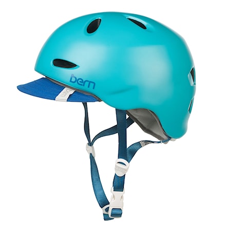 Skateboard Helmet Bern Berkeley satin aqua blue 2014 - 1