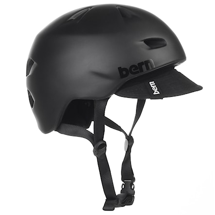Skateboard Helmet Bern Brentwood matte black visor 2013 - 1