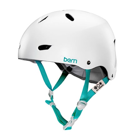 Skateboard Helmet Bern Brighton H2O satin white 2014 - 1