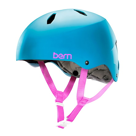 Skateboard Helmet Bern Diabla satin cyan blue 2015 - 1
