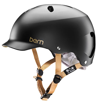 Skateboard Helmet Bern Lenox satin black 2016 - 1
