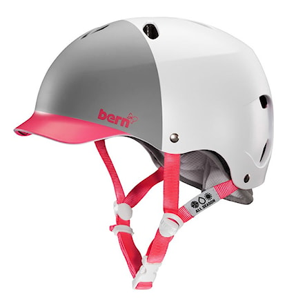 Skateboard Helmet Bern Lenox H2O satin white hatstyle 2014 - 1