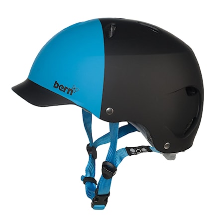 Skateboard Helmet Bern Lenox matte black cyan 2tone 2012 - 1