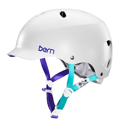 Skateboard Helmet Bern Lenox satin white 2015 - 1