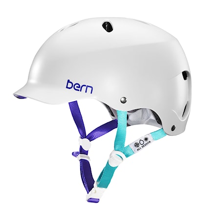 Skateboard Helmet Bern Lenox Team satin white 2018 - 1