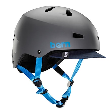 Skateboard Helmet Bern Macon Visor matte grey 2014 - 1