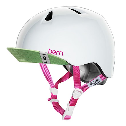 Skateboard Helmet Bern Nina gloss white 2014 - 1