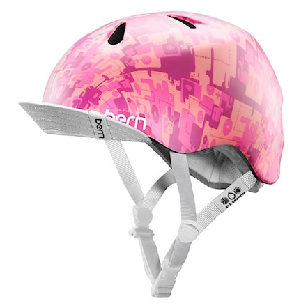 Skateboard Helmet Bern Nina satin pink camo 2014 - 1