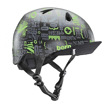 Skateboard Helmet Bern Nino matte black blockprint 2015 - 1