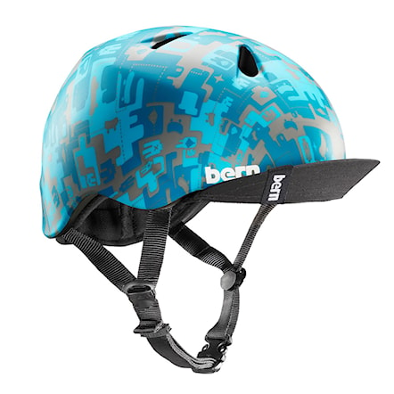 Skateboard Helmet Bern Nino matte blue camo 2015 - 1