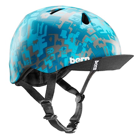 Skateboard Helmet Bern Nino matte blue camo 2014 - 1