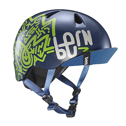Skateboard Helmet Bern Nino navy blue zig-zag 2017 - 1