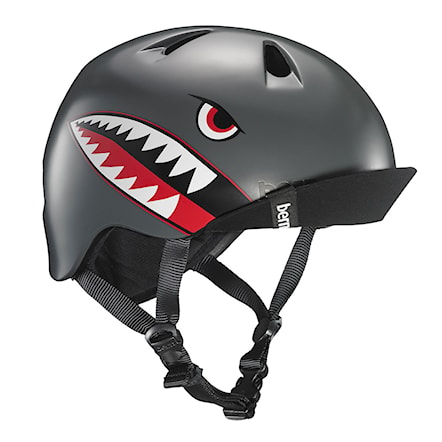 Skateboard Helmet Bern Nino satin grey flying tiger 2017 - 1