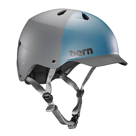 Skateboard Helmet Bern Watts matte blue hatstyle 2015 - 1