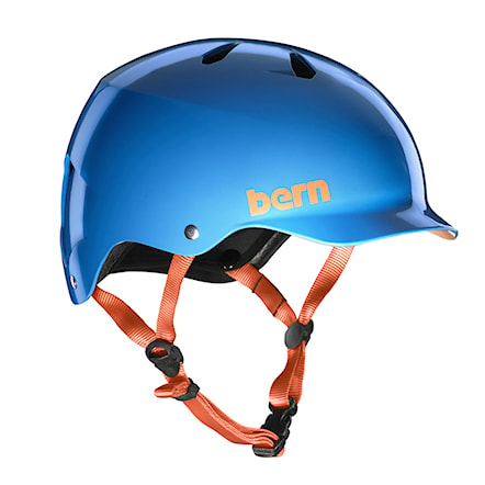 Kask rowerowy Bern Watts Team gloss azure blue 2021 - 1