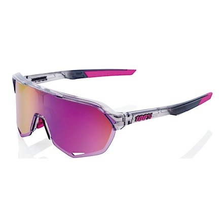 Okulary rowerowe 100% S2 polished translucent grey | purple multilayer mirror 2024 - 1