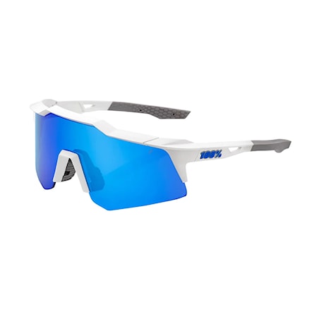 Okulary rowerowe 100% Speedcraft XS matte white | blue multi mirror 2024 - 1