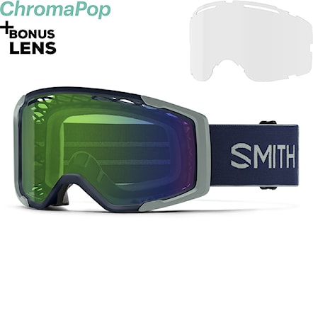 Bike Sunglasses and Goggles Smith Rhythm MTB midnight navy/sage brush | chromapop everyday green mirror+clear 2024 - 1