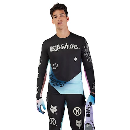 Bike koszulka Fox Flexair LS Jersey Hello Future cream 2025 - 1