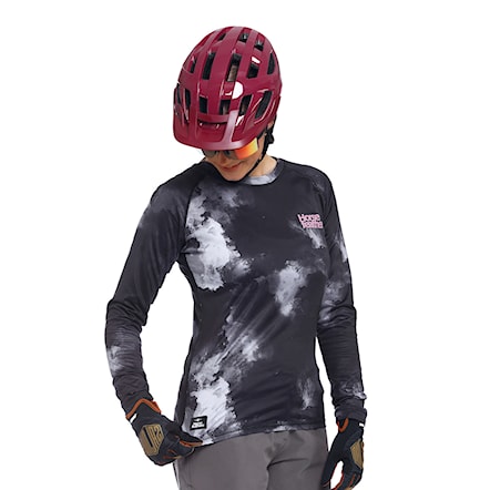 Bike Jersey Horsefeathers Deco LS grayscale 2025 - 1