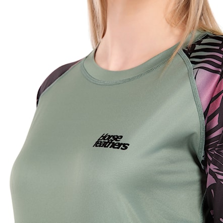 Bike koszulka Horsefeathers Deco LS iceberg green/hawaii 2026 - 3