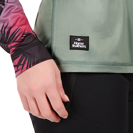 Bike koszulka Horsefeathers Deco LS iceberg green/hawaii 2026 - 4