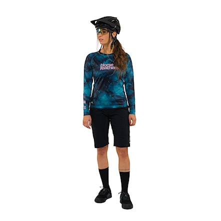 Bike koszulka Horsefeathers Deco LS petrol camo 2025 - 3