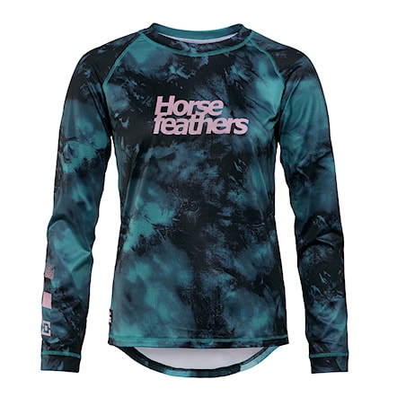 Bike koszulka Horsefeathers Deco LS petrol camo 2025 - 4