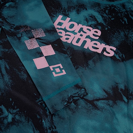 Bike koszulka Horsefeathers Deco LS petrol camo 2025 - 7