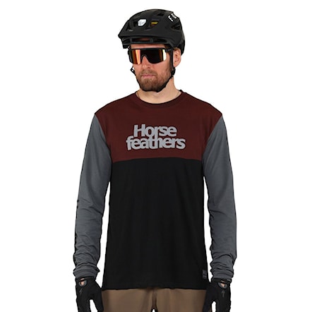 Bike koszulka Horsefeathers Fury Ls burgundy 2022 - 1