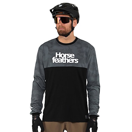Bike koszulka Horsefeathers Fury Ls digital white 2022 - 1