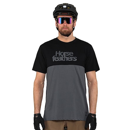 Bike koszulka Horsefeathers Fury SS black/grey 2023 - 1